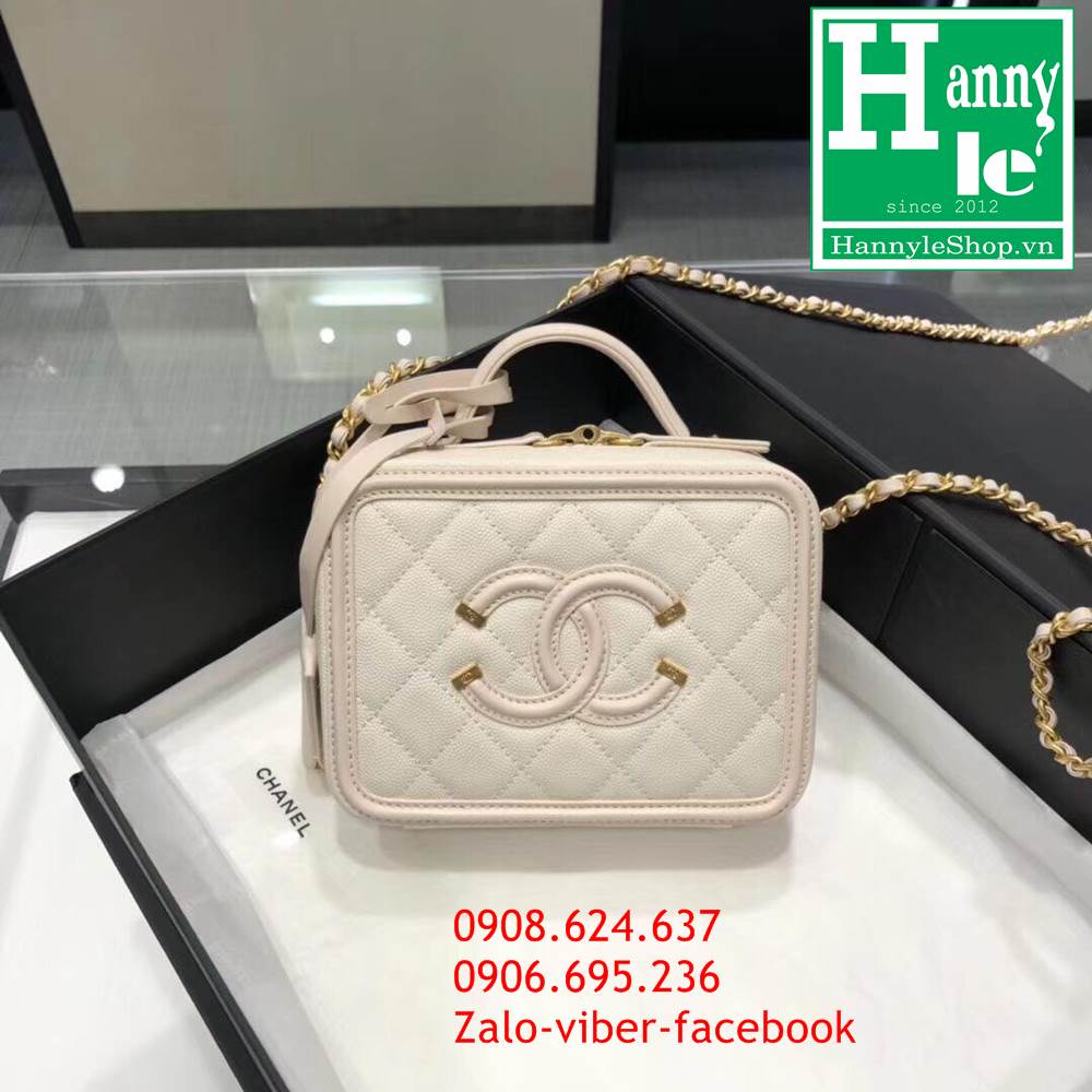 Túi Chanel Vanity Mini Bag With Strap White  mẫu túi cặp lồng đắt giá  đốn tim phái đẹp  Centimetvn